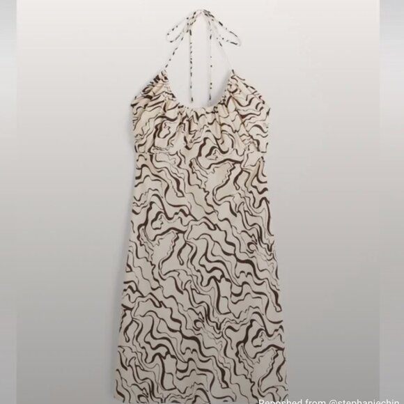 Abercrombie || A & F Swirl Halter Neck Mini Dress - Picture 4 of 7